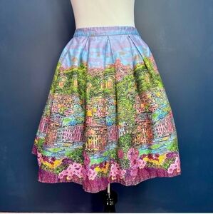 Lindy Bop Painted Landscape Skirt